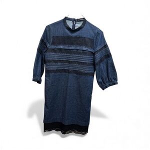 Banana Republic Dark Blue Casual Shirt with Black Accents